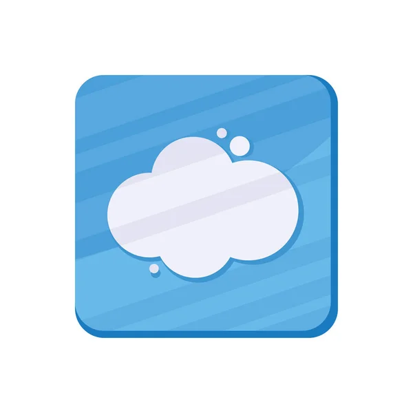 Кнопка приложения cloud weather — стоковый вектор