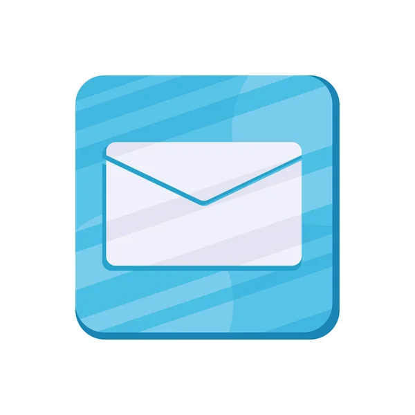 Knop e-mailbericht app — Stockvector