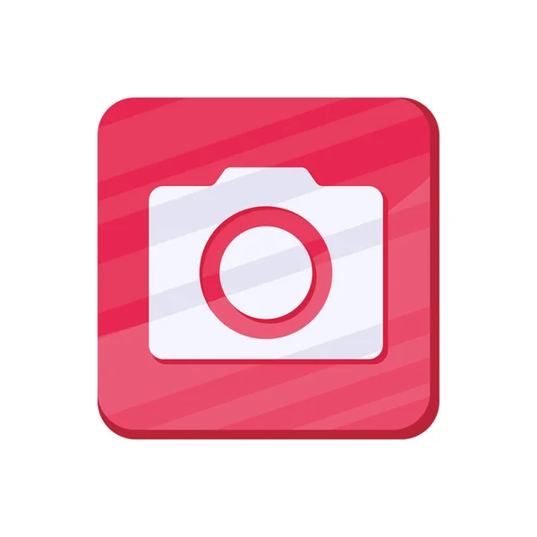 Camera photographic app button — Stock Vector