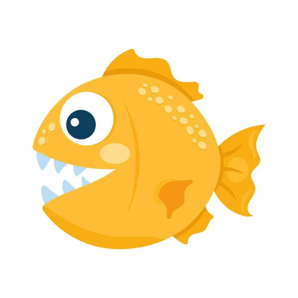 Piranha hal fókaállat — Stock Vector
