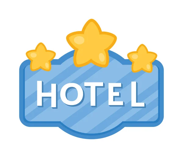 Etiqueta do hotel com estrelas —  Vetores de Stock