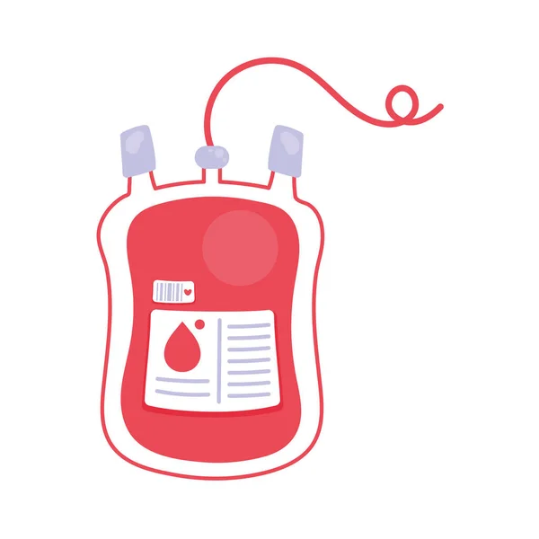 Bolsa de sangre donar — Vector de stock