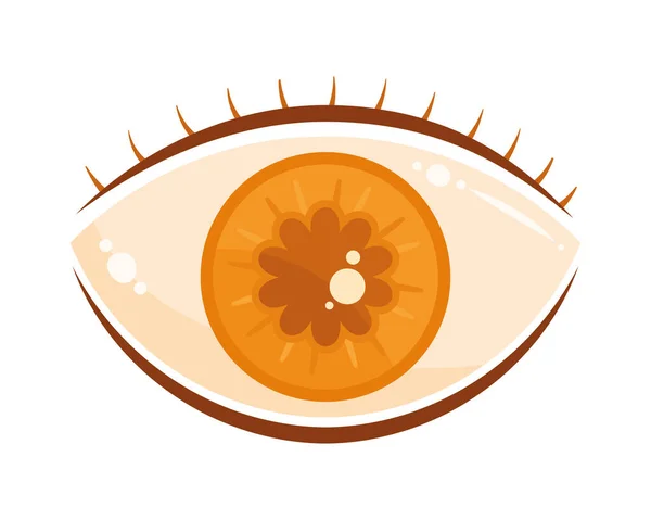 Ojo naranja humano — Archivo Imágenes Vectoriales