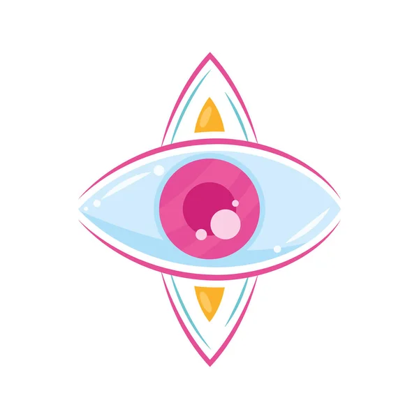 Roze oog menselijk — Stockvector