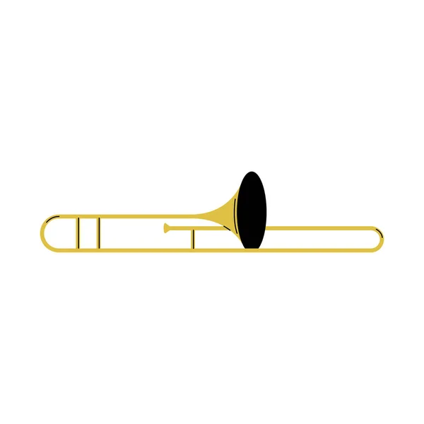 Musikinstrument med guldtrumpet — Stock vektor