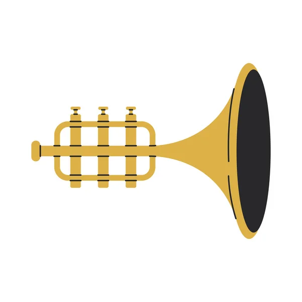 Musikinstrument med trumpet — Stock vektor