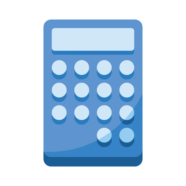 Blauwe rekenmachine wiskundige apparaat — Stockvector