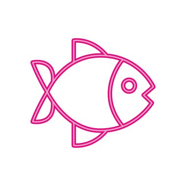 balık neon ışık stili