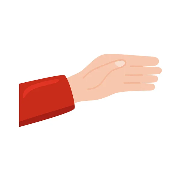 Hand menselijke saludatering — Stockvector