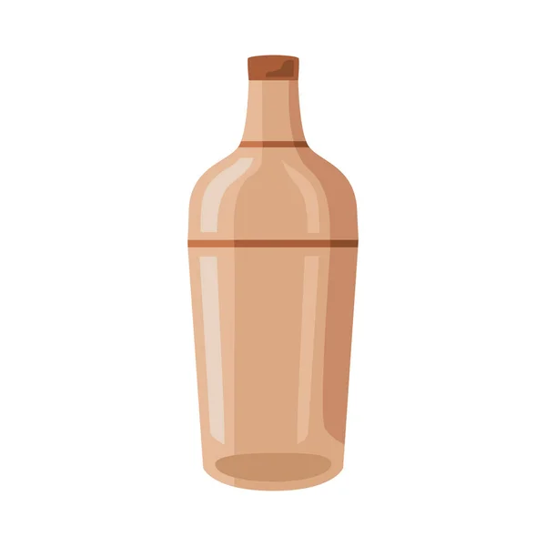 棕色瓶装酒精搅拌器 — 图库矢量图片