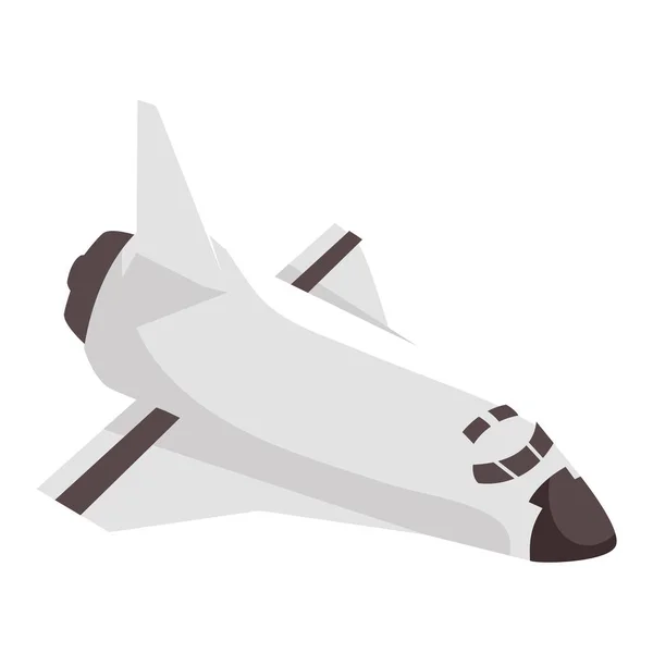 Nave espacial icono de transporte — Vector de stock