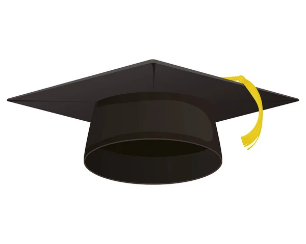 黑色毕业帽子 — 图库矢量图片