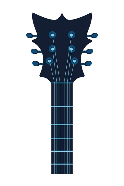 Gitár nyak sziluett — Stock Vector