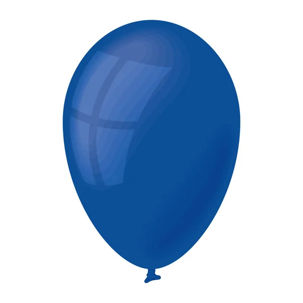 Blå ballong helium flytande — Stock vektor