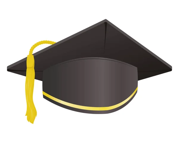 Élégant chapeau de graduation — Image vectorielle