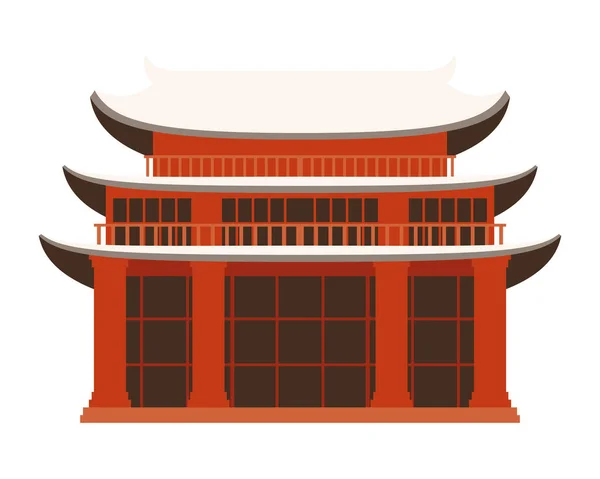 Азиатская красная пагода — стоковый вектор