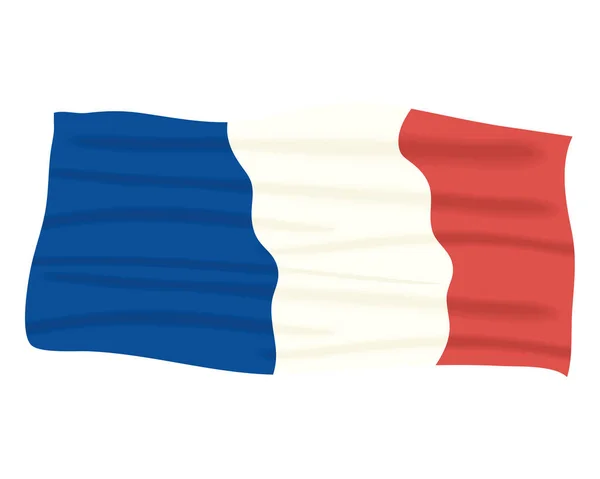 Bandeira da frança acenando — Vetor de Stock