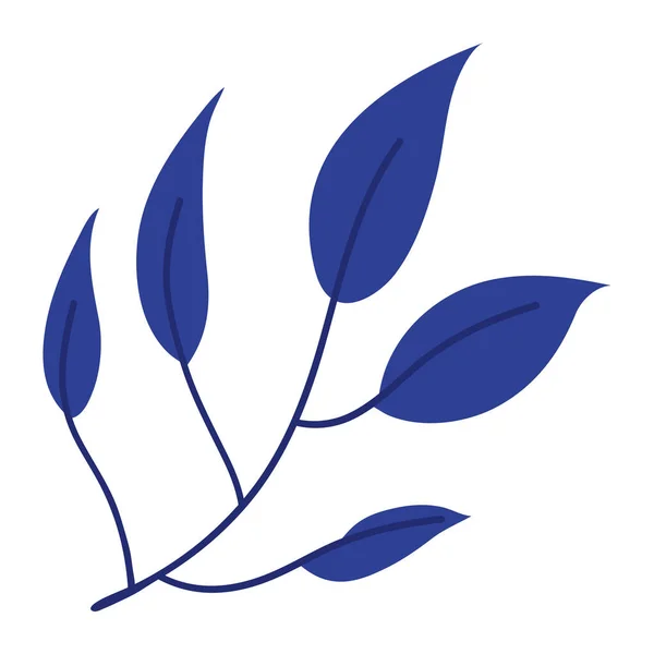 Gren med blå blad — Stock vektor