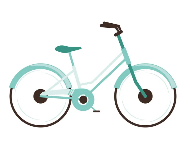 Blauwe retro fiets — Stockvector