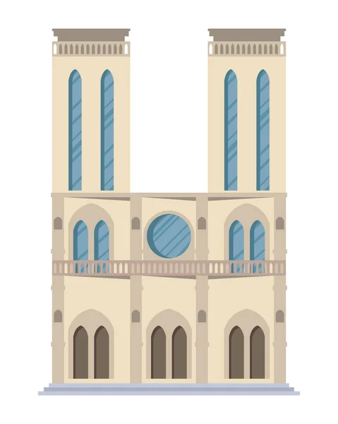 Notre Dame Katedrali — Stok Vektör