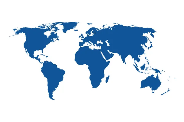 Planeta terra mapa silhueta —  Vetores de Stock