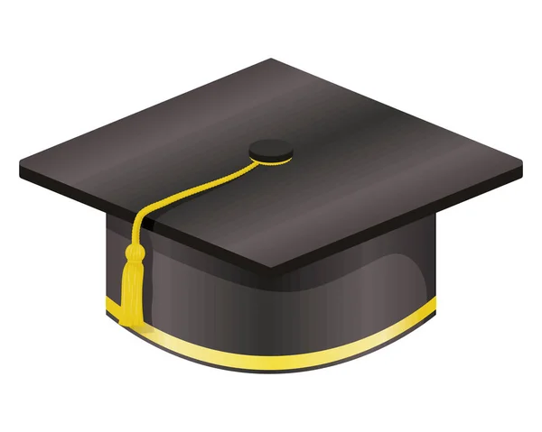 Chapeau de graduation élégant — Image vectorielle