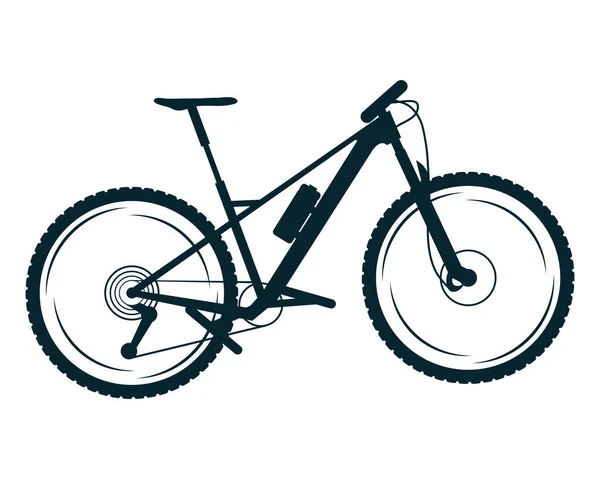 Vélo sport noir — Image vectorielle