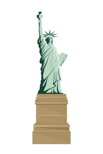 Statua liberty punto di riferimento — Vettoriale Stock