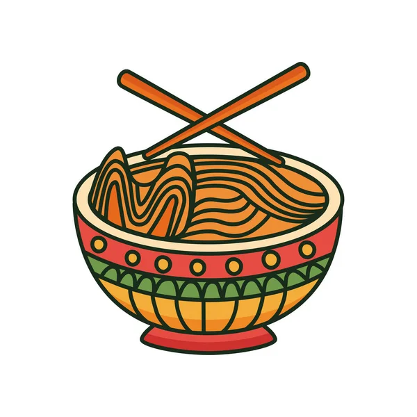 Kabın içinde Japon yemekleri — Stok Vektör