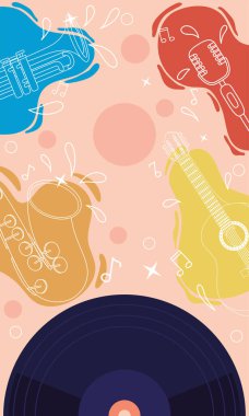 müzik festivali kartpostalı