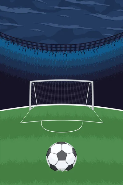 Ballon de football en pénalité — Image vectorielle