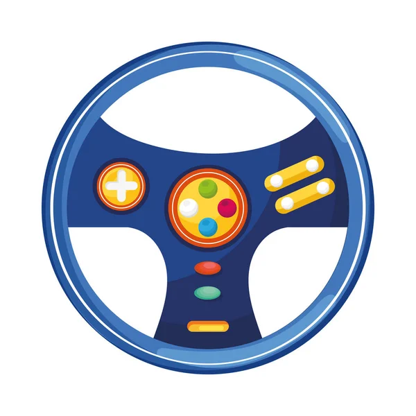 Lenkrad Auto Videospielsteuerung — Stockvektor