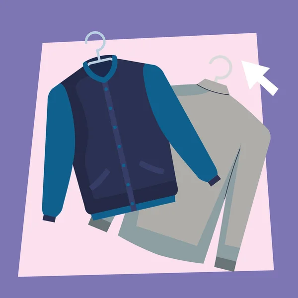 Мужская Куртка Одежда — стоковый вектор