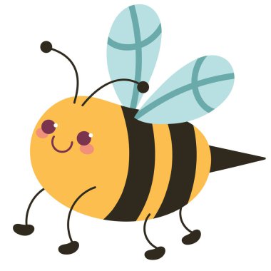 Sevimli arı böceği uçan karakter