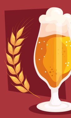 Bira bardağı ve çivili poster.