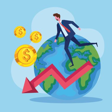 Oklu karakterde çalışan iş adamı