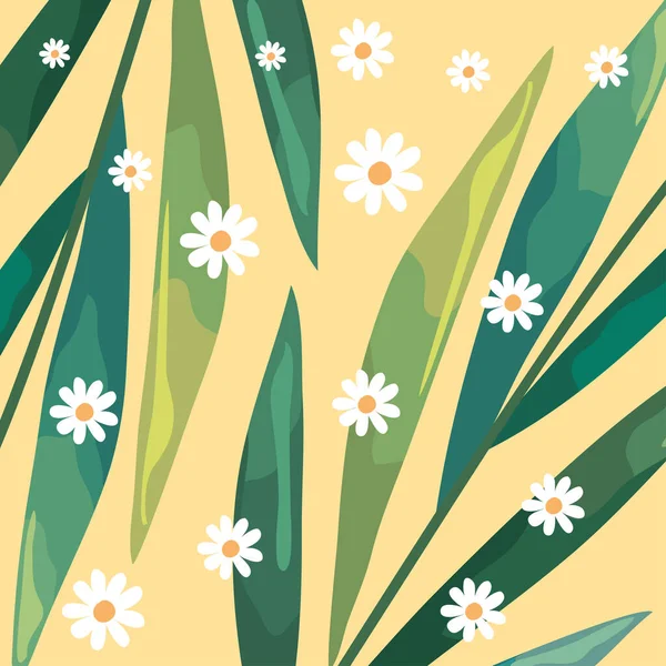 Mit Blumen Frühling Muster Hintergrund — Stockvektor