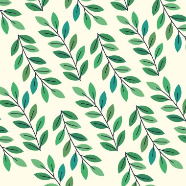 Yapraklar yeşil desenli arkaplan posteri