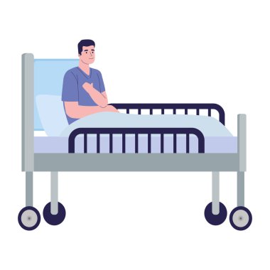 Sedyeli sabırlı adam.