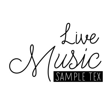 Canlı müzik harfleri, el yazısı kartpostalları.