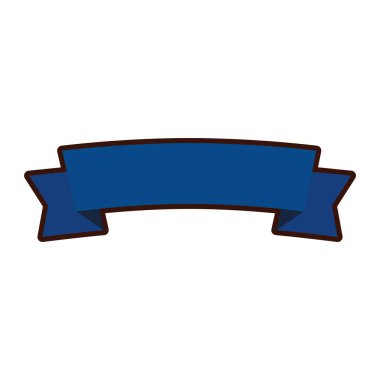 mavi kurdele çerçeve dekorasyon simgesi