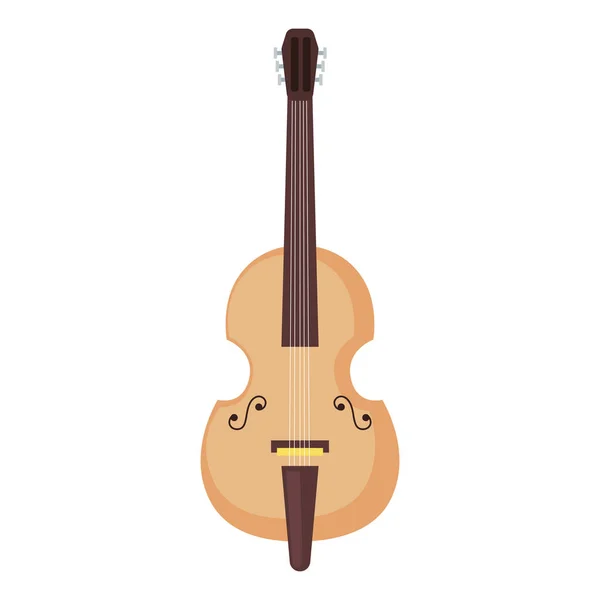 Cello Musical Instrument Isolated Icon — Stock Vector