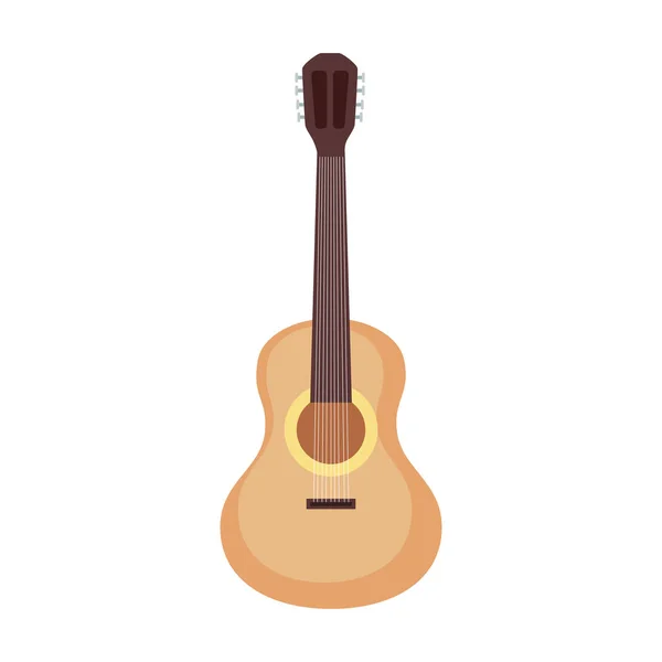 Guitare Instrument Musique Icône Isolée — Image vectorielle