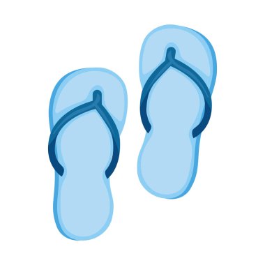 Mavi parmak arası terlik aksesuar simgesi