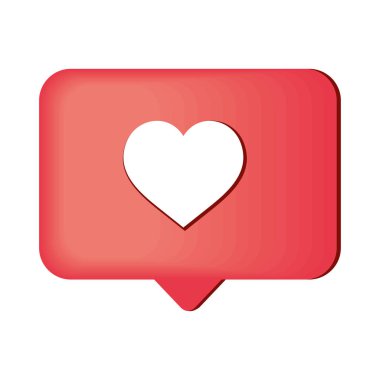 kalp simgesi ile konuşma balonu