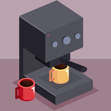 kahve makinesi izometrik simgesi