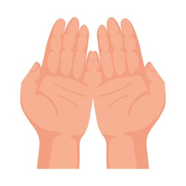 Tanrı 'ya jest simgesi soran eller