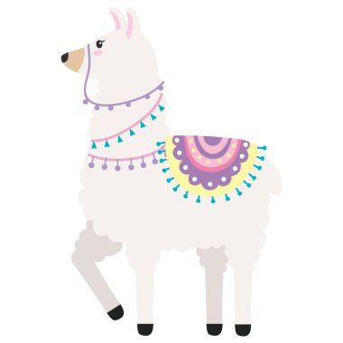 Lama vahşi hayvan karakteri simgesi