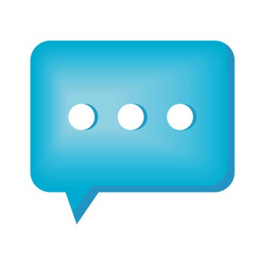 mavi konuşma balonu ileti simgesi