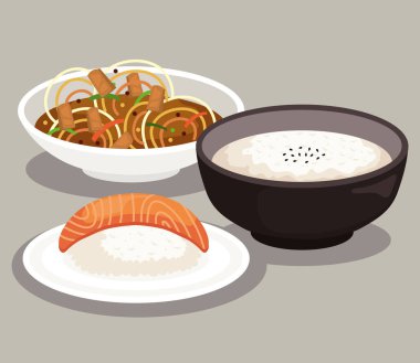 Japon yemeği ve çorba menüsü.